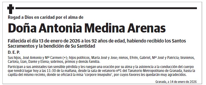 Doña Antonia Medina Arenas