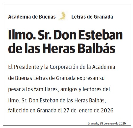 Ilmo. Sr. D. Esteban de las Heras Balbás