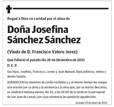 Doña Josefina  Sánchez Sánchez