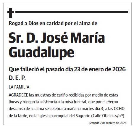 Sr. D. José María  Guadalupe