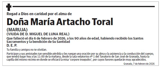 Doña María Artacho Toral