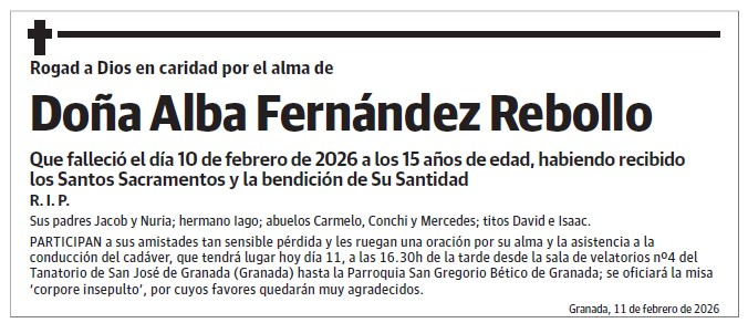 Doña Alba Fernández Rebollo