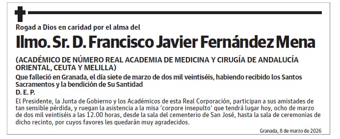 Ilmo. Sr. D. Francisco Javier Fernández Mena