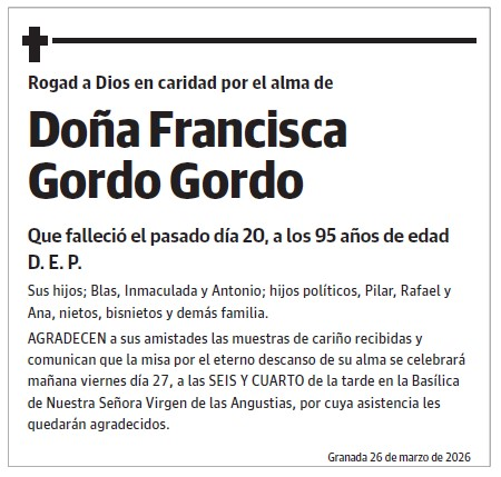 Doña Francisca  Gordo Gordo
