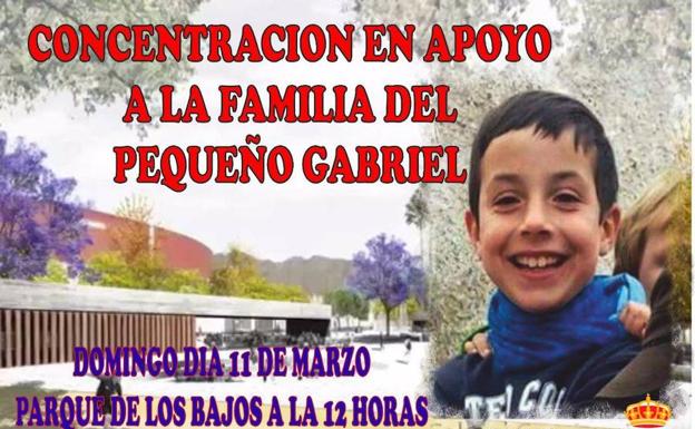 Organizan una concentración de apoyo a Gabriel en el Parque de Los Bajos