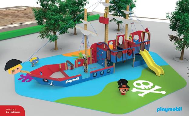 La Mojonera ultima la instalación estos días de su primer parque de Playmobil