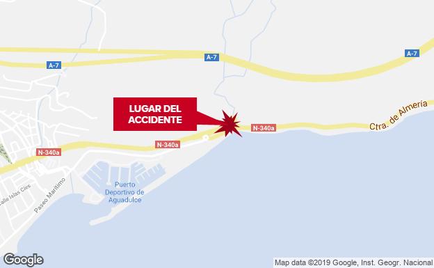 Fallece un motorista en un choque con un turismo a la entrada de Aguadulce por El Cañarete
