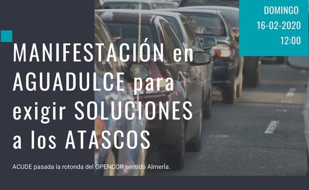 Aguadulce en Marcha mantiene su manifestación para el domingo e invita a participar «sin siglas»