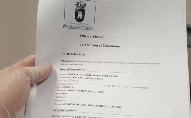 Vox reclama plenos telemáticos en los municipios de Roquetas, Vícar y Níjar