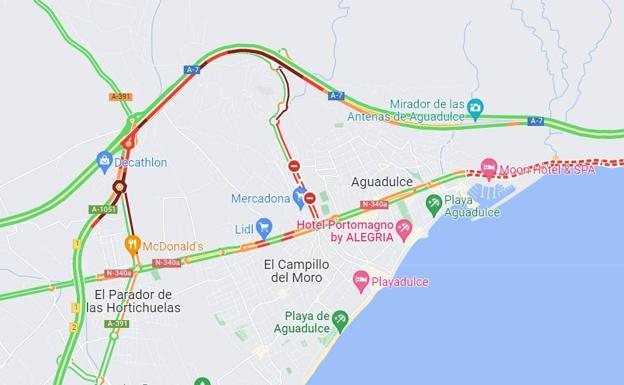 El corte de El Cañarete recupera las retenciones en la A7 y la salida de la Variante