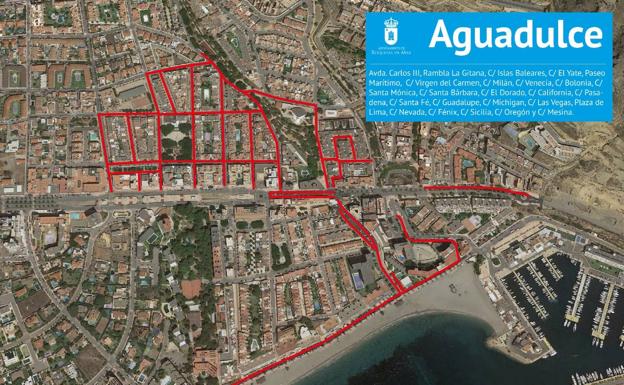 El asfaltado de calles de Aguadulce llega a la zona norte estos días