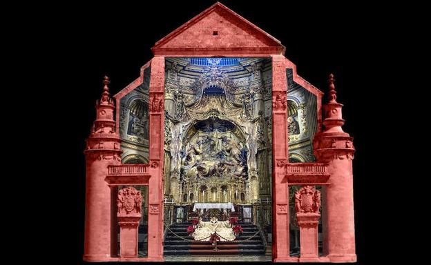 Una proyección en 3D sobre la fachada del Salvador para celebrar 14 años como Patrimonio Mundial