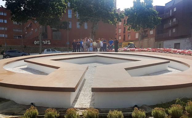 Nuevo aspecto para la rotonda de la plaza Padre Villoslada