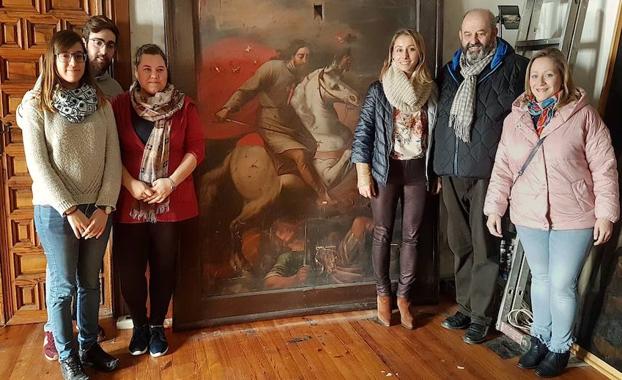 Restauración del cuadro del siglo XVII que sufrió un intento de robo en el Hospital de Santiago