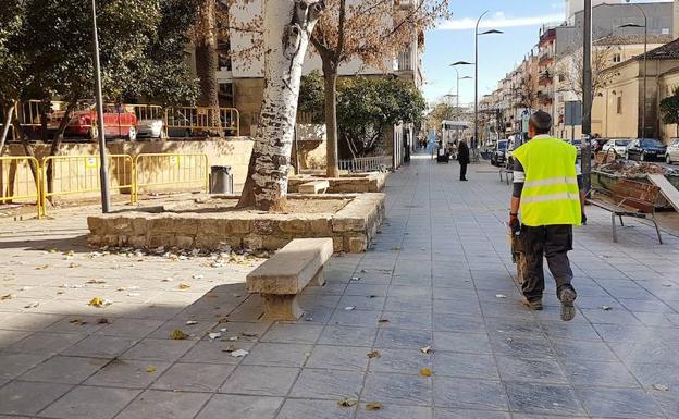 Comienza la intervención en el entorno de la fuente de la Virgen de la Soledad