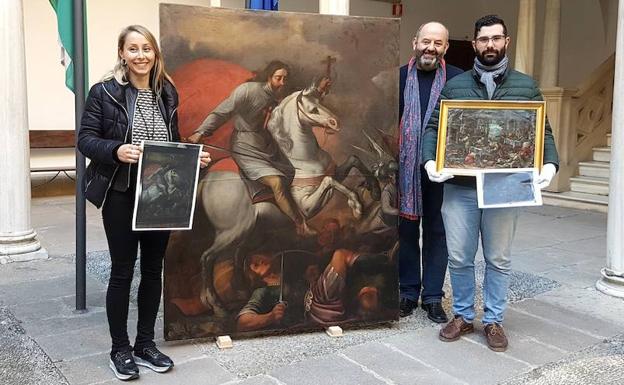 Finaliza la restauración de dos cuadros del XVI del fondo pictórico del Ayuntamiento