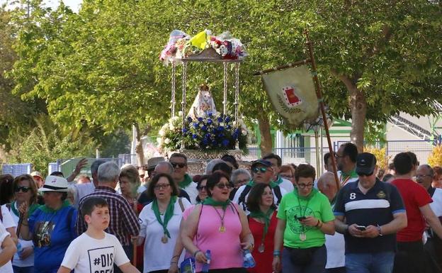 Regreso de la Virgen de Guadalupe tras su romería
