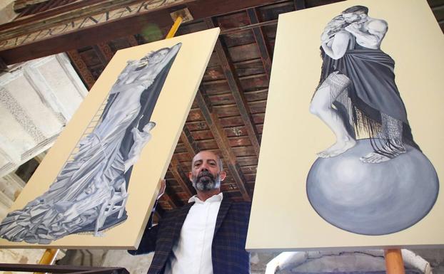 Juan Saldaña expone su obra en la nave central de San Lorenzo