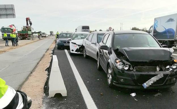 Colisión múltiple en la N-322 a su paso por Úbeda