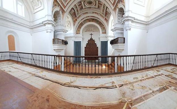 Comienzan las obras en el coro del auditorio del Hospital de Santiago