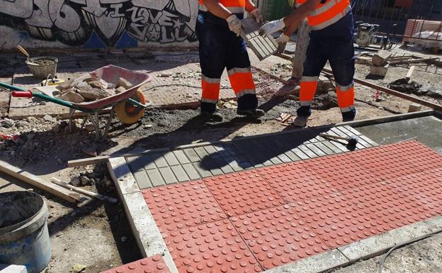 Obras para mejorar de la accesibilidad de los pasos de peatones