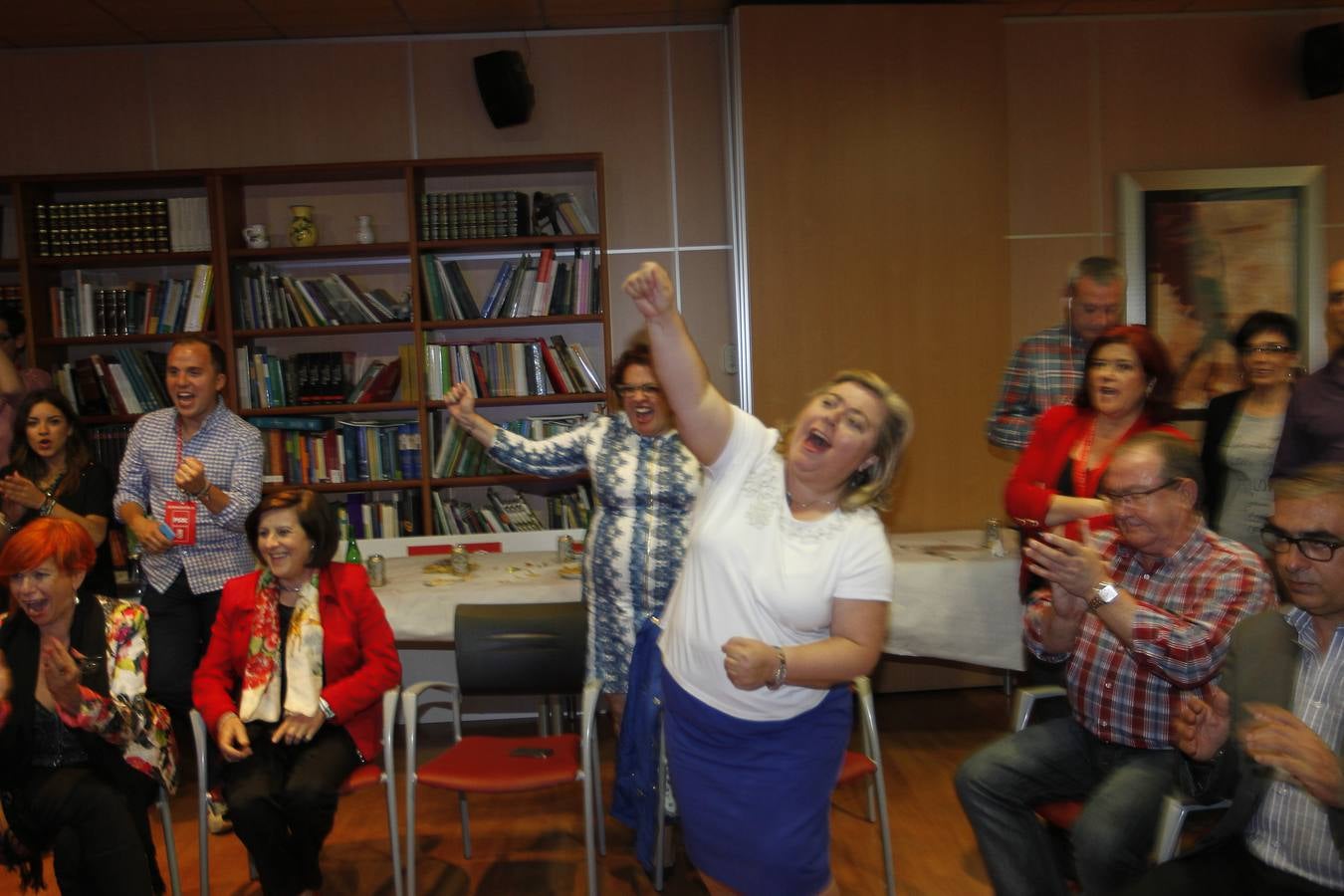 Celebración en la sede del PSOE