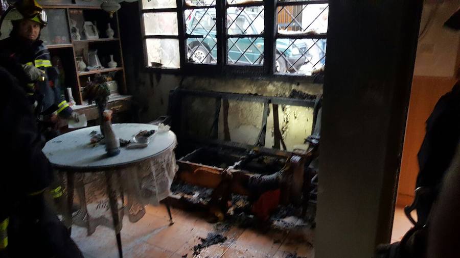 Incendio en una vivienda de La Guardia