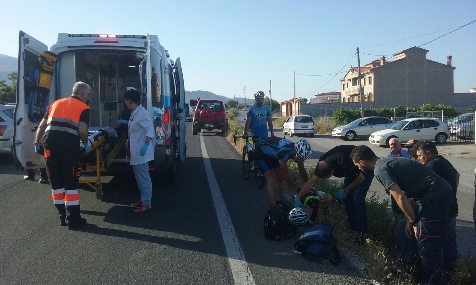 Herido un ciclista atropellado en la carretera que une Dúrcal y Nigüelas