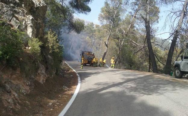 El Infoca da por extinguido el incendio de Villanueva del Arzobispo y lo sitúa en Sorihuela de Guadalimar