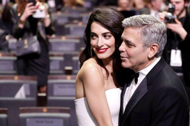 Clooney y Amal, 'reboda' y presentación de sus hijos