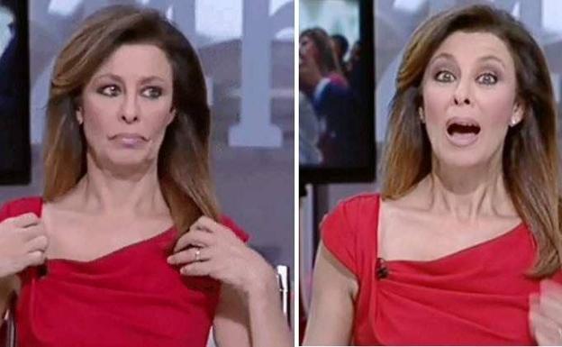 Beatriz Pérez-Aranda pillada en el informativo de TVE