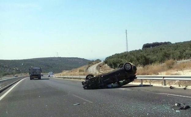 Dos heridos en un accidente en la A-32