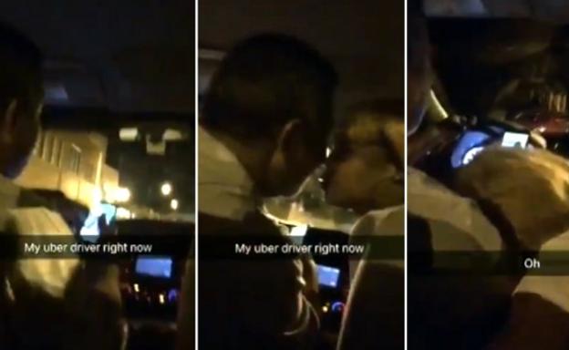 Un pasajero de Uber graba a una mujer practicándole sexo oral al conductor que le llevaba