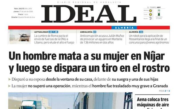 Un hombre mata a su mujer en Níjar y luego se dispara en la cara