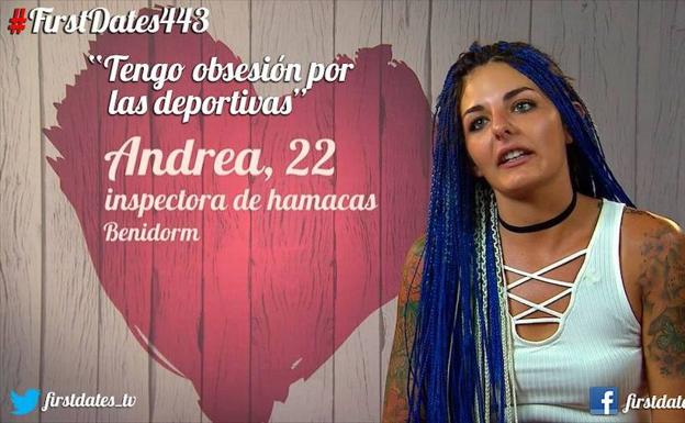 Una "inspectora de hamacas" en 'First Dates'