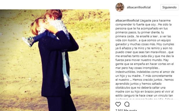 Alba Carrillo envenena su felicitación a Lucas para cargar contra Fonsi Nieto