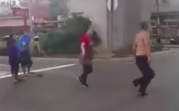 La 'esposa kung-fu' evita que su marido sea acuchillado