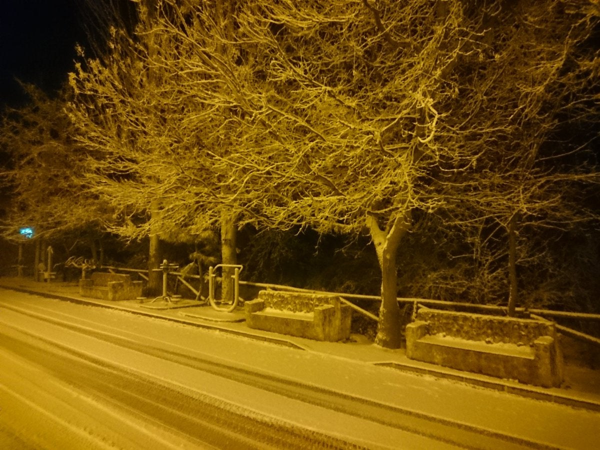 Primera nevada en Santiago Pontones