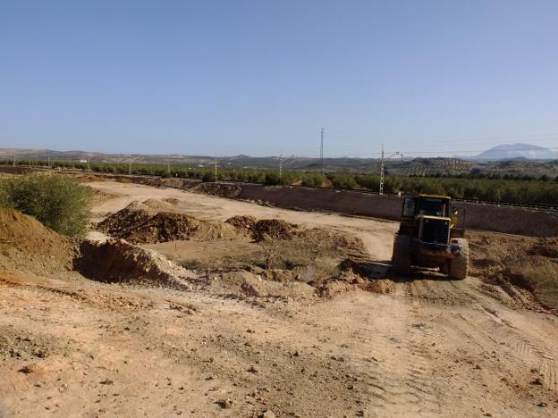 Corte de carretera por las obras de la alta velocidad
