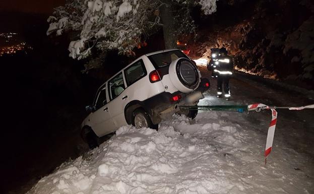 A un paso de caer por un barranco