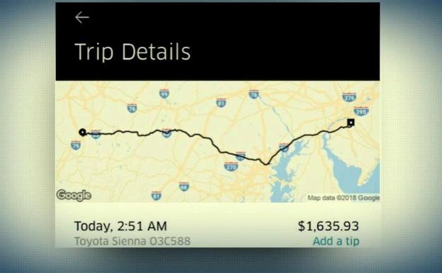 Recorre borracho más de 500 Kms en UBER y tiene que pagar la factura