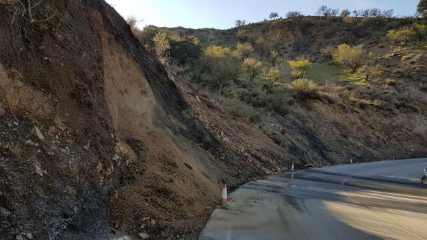 El temporal deja carreteras empantanadas por toda Granada