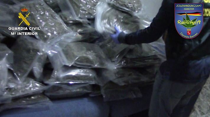 Detenidas 18 personas por tráfico de marihuana desde España a países europeos