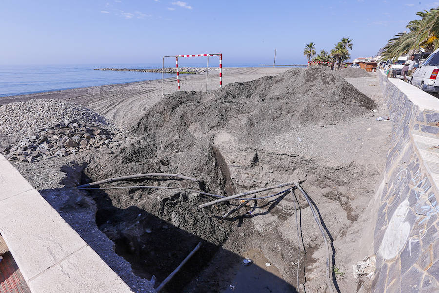 Así están las playas de Carchuna, Cotobro, Melicena, La Rábita, La Mamola, Castell de Ferro y El Pozuelo