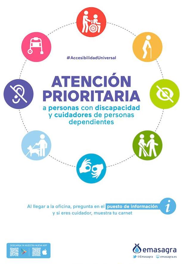 Emasagra priorizará la atención a personas con discapacidad