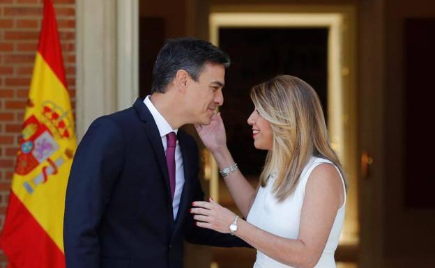 Susana Díaz arranca a Pedro Sánchez un plan de empleo para Andalucía supeditado al Presupuesto de 2019