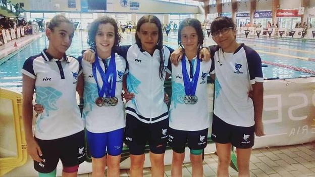 El CN Santo Reino firma cinco medallas en el Nacional alevín