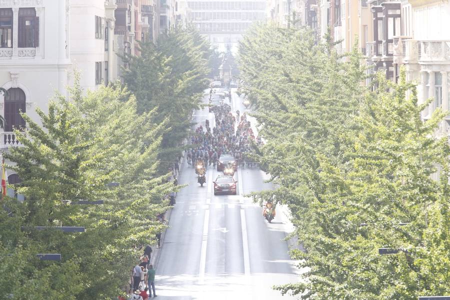 La Vuelta saliendo desde Granada a vista de pájaro