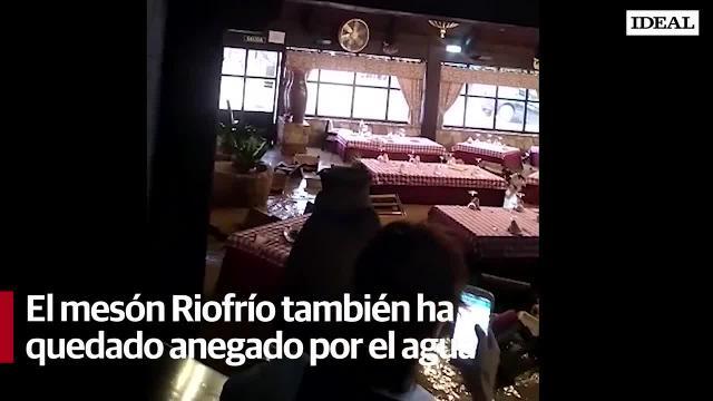 El mesón Riofrío, totalmente inundado