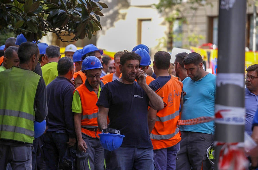 Las imágenes tras el derrumbe en el hotel Ritz de Madrid